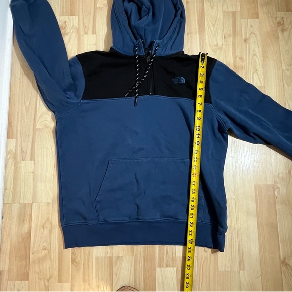 Mens Blue The North Face Quarter Zip Fleece Hoodie 1/4 Zip Size Large - Picture 2 of 6